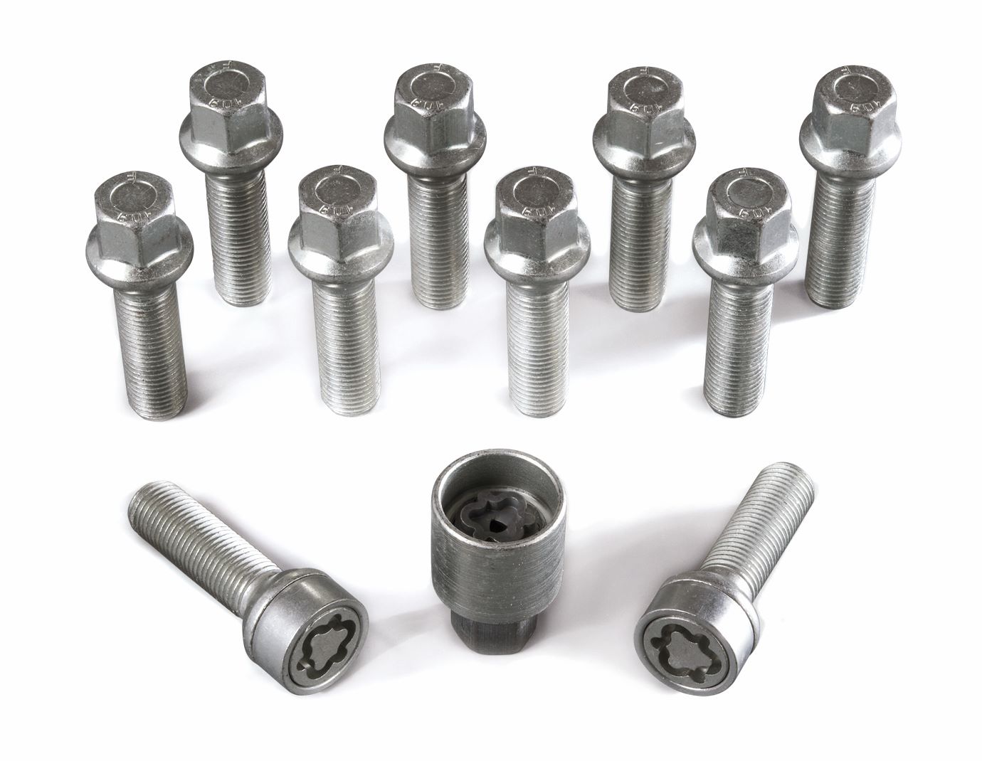 1453102SET H&R Wheel-Lock set M14 round head R14mm (M14x1,5)