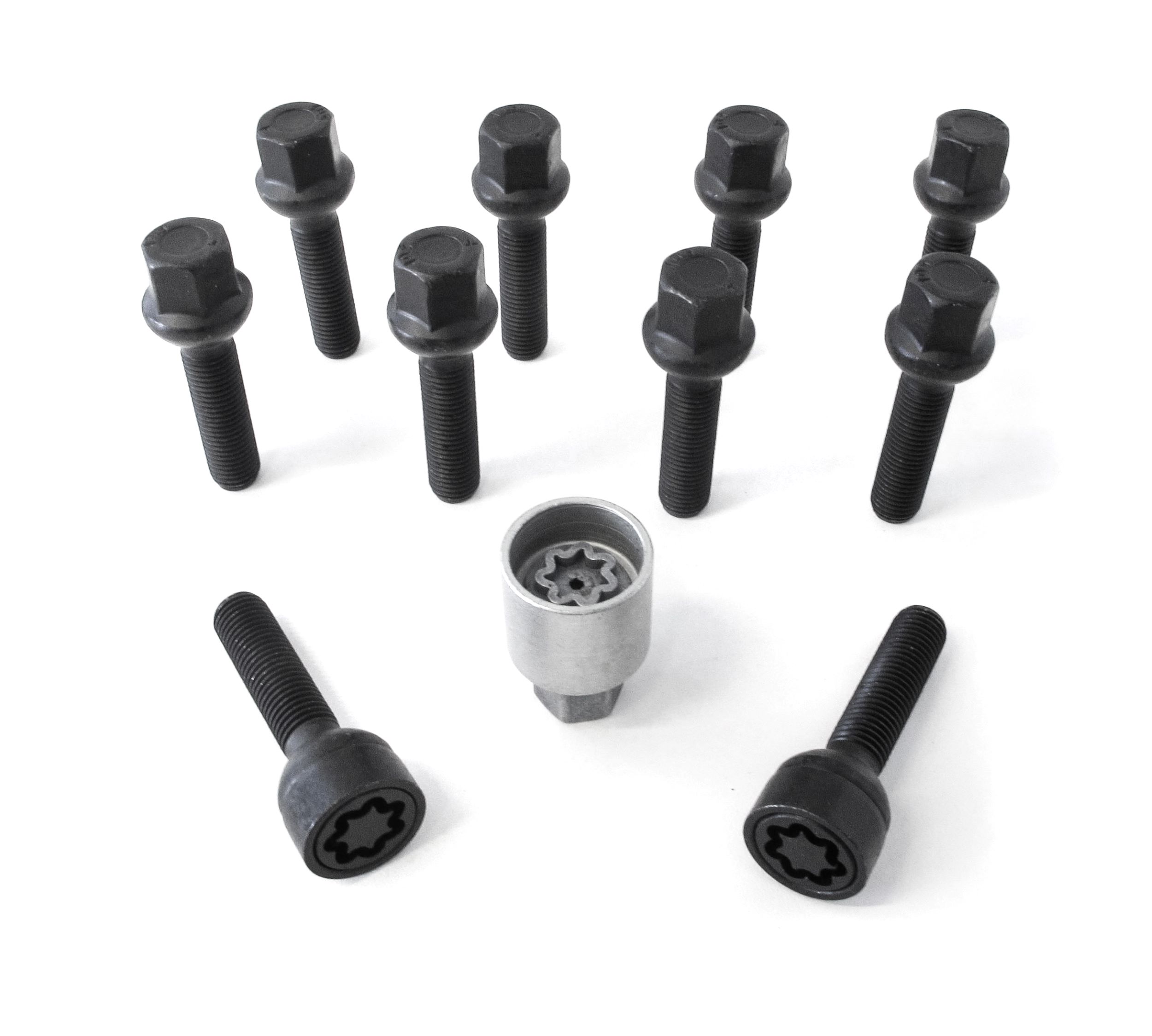 B1256002SET H&R Wheel-Lock set M12 round head R12mm (M12x1,5)
