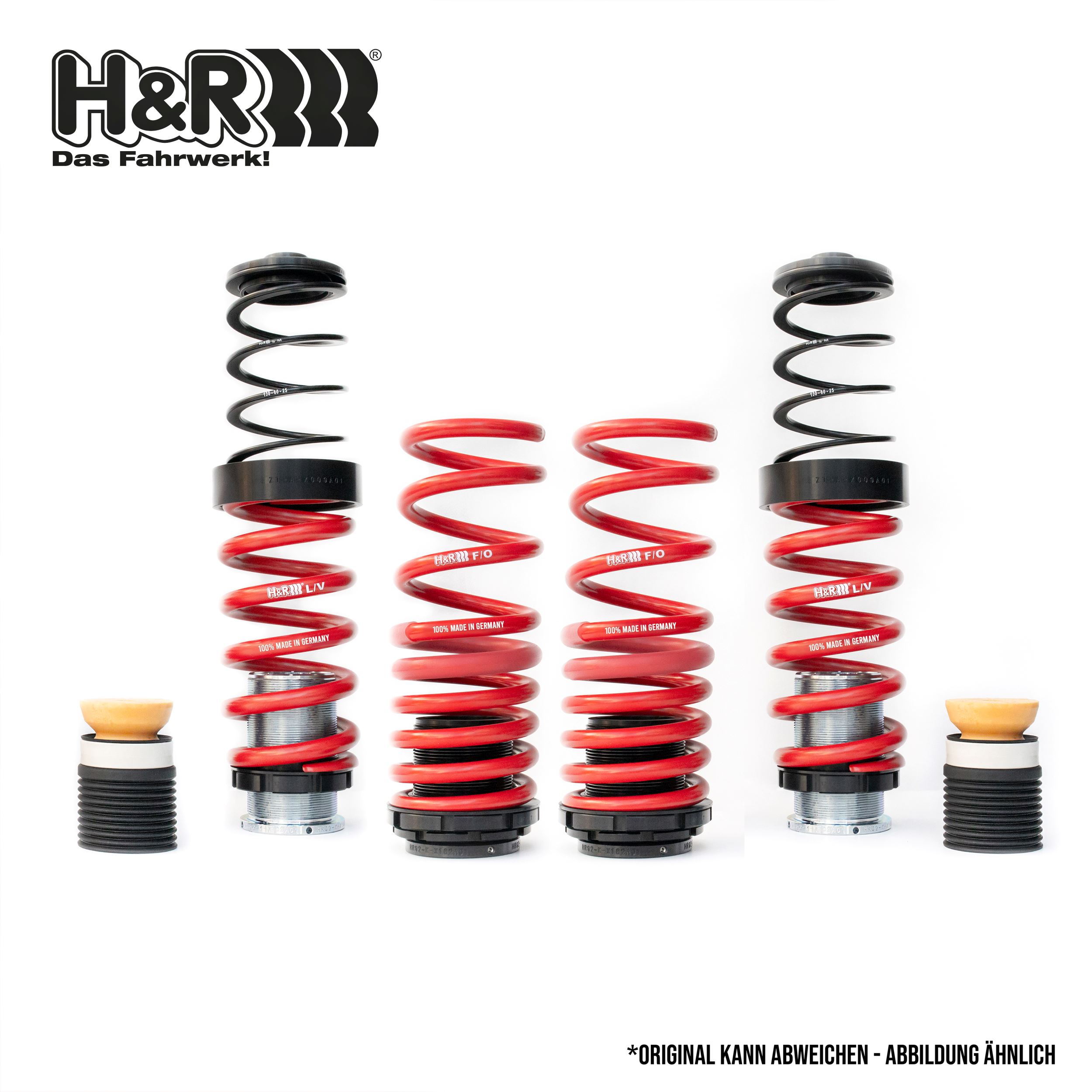 23017-4 H&R HVF Height Adjustable Spring Kit - 20-40mm Lower