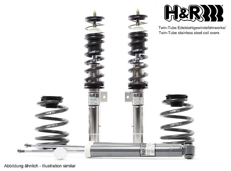 36480-1 H&R Twin Tube Stainless Coilovers - Front 40-70mm / Rear 20-50mm Lower